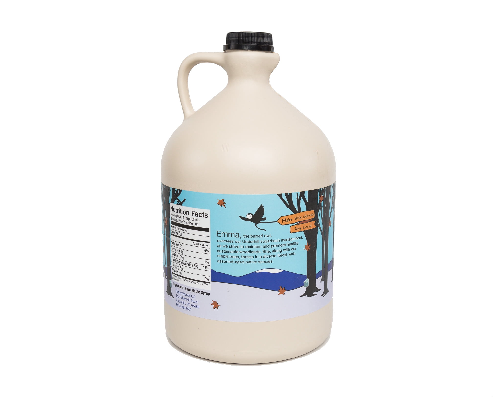 Four 1 Gallon Jugs of Pure Vermont Maple Syrup - Grade A Dark Robust (Former Grade B)