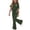 Army Green, variant on Girls Clothing Set Teen 2 Piece Outfits Crewneck Oversized Short Sleeve Tops Flare Pants Sets School Loose Sky Blue 13-14 Years