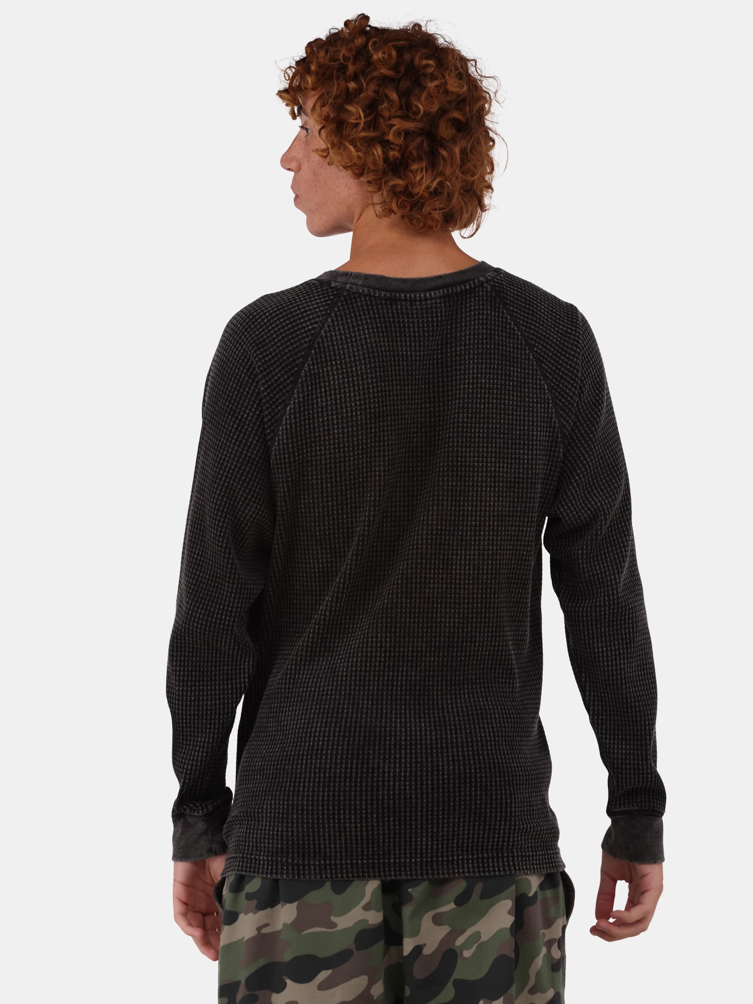 No Boundaries Men's & Big Men's Raglan Sleeve Thermal Shirt, Sizes XS-5XL