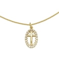 thumbnail image 1 of Gargantilla Cruz MIrconias 42cm Chapa 18K Horoz WH68, 1 of 5