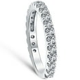 thumbnail image 3 of Pompeii 1ct Diamond 3/4 Eternity Stackable Wedding Ring 14K White Gold (G-H,I1-I2), 3 of 4