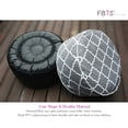 thumbnail image 5 of FBTS Prime 21x21x9 inch Round Gray Geometric Fabric Indoor Outdoor Inflatable Ottomans with PVC Insert, 5 of 8