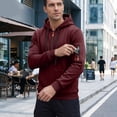 thumbnail image 6 of UDAUDU Men's Fleece Hoodie Quarter Zip Pullover Sweatshirt Winter Warm Long Sleeve Hooded Top with Pocket Casual Fashion Hoodie M, 6 of 9