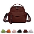 thumbnail image 2 of CUZIBR Women'S Fashion Color Nylon Crossbody Bag Zipper Design Front Pocket Small Leather Bag Adjustable Wide Strap Lightweight Shoulder Purse For Women Daily Mini Carry Bag, 2 of 9