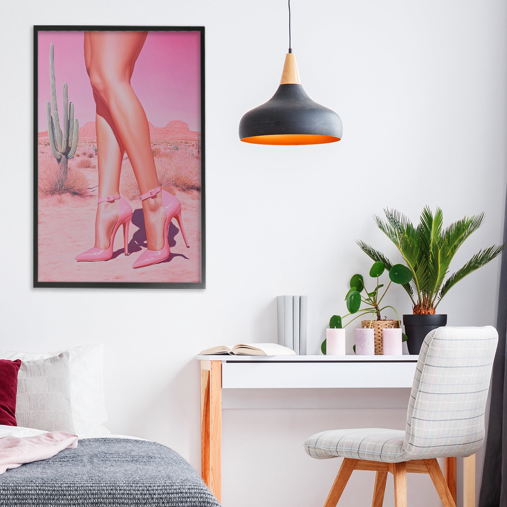 Stupell Industries Desert Heels Cowgirl Black Framed Giclee Art, design by Heidi Kuntz