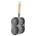 thumbnail image 3 of YAHHU 4‑Hole Egg Frying Pan – Non‑Stick, Easy‑Clean, Multi‑Purpose Breakfast Cooker with Wooden Handle, 3 of 15