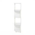 thumbnail image 3 of Furinno Econ 4-Tier Zigzag Corner Shelf Bookcase, Bookshelf, White/White, 3 of 6