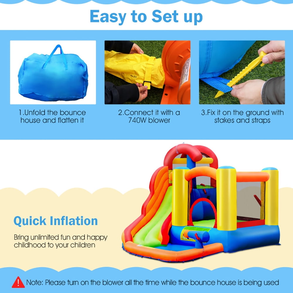 Aimee Lii 6-in-1 Water Park Bounce House for Outdoor Fun with Blower and Splash Pool, Bounce House Water Slide, Playhouse for Kids Outdoor Aimee Lii 6-in-1 Water Park Bounce House for Outdoor Fun with Blower and Splash Pool, Bounce House Water Slide, Playhouse for Kids Outdoor