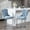 Light Blue, variant on 25" Counter Height Blue Velvet Bar Stools Set of 2 with Ergonomic Backrest for Waist Support