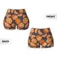 thumbnail image 5 of Haiem Various Oranges No Front Seam Biker Shorts for Women Yoga Workout Gym Bike Shorts with Tummy Control Moisture-Wicking-, 5 of 9