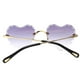 thumbnail image 3 of Gafas de sol Hugo sin montura Corazón Degradado gris para mujer, 3 of 6