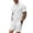 White, variant on Men's 2 Piece Outfits Zip up Short Sleeve Jacket and Shorts Summer Tracksuit Set Textured White