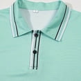 thumbnail image 5 of Polo Tees for Men Short Sleeve Button Polo Tees Lightweight Green Casual Dress Shirts for Men, 5 of 7