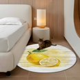 thumbnail image 2 of Round Rug 3.3Ft Washable Non-Slip, Lemon Circle Area Rugs for Living Room Bedroom, Yellow Summer Botanical Watercolor Wooden Indoor Floor Mats Carpet Runner for Home Decor Aesthetic, 2 of 8