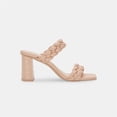 thumbnail image 2 of Dellytop Womens Backless Square Open Toe Block Strappy Slip On Slide Shoes Braided Heeled Sandals, 2 of 3