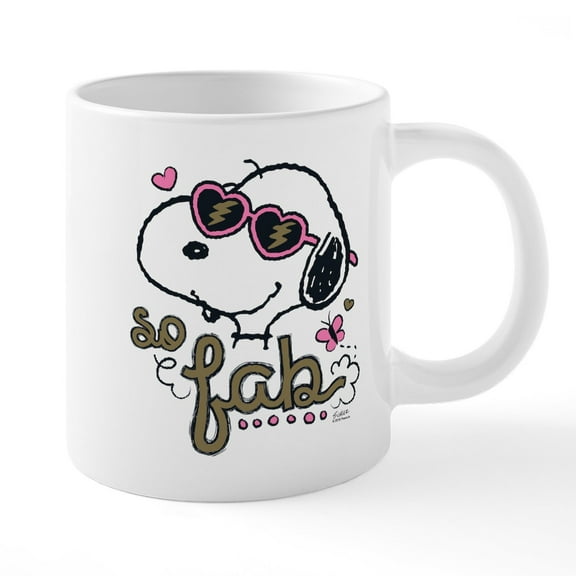 CafePress - Peanuts So Fab - 20 Oz White Ceramic Mega Mug