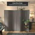 thumbnail image 2 of 6 ft. Tall Bamboo Wave Screen - Grey, 2 of 7