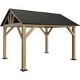 thumbnail image 4 of Merluxy Wood Gazebo 10'x12', Wind & Rain Resistant Design, Grill Gazebo for Garden, Backyard, 4 of 9