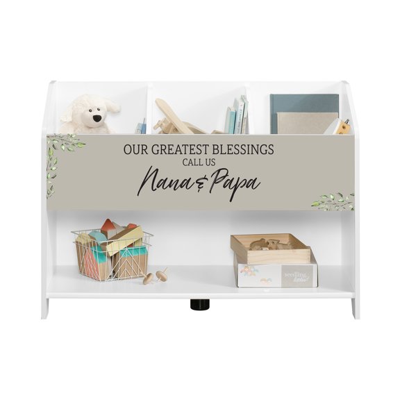 LifeSong Milestones Bookcase Footboard Storage Box Our Greatest Blessings Nana&Papa