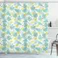 thumbnail image 1 of Exotic Shower Curtain, Illustration of Tropical Summer Leaves Natural Hawaiian Jungle Elements Hawaiian, Fabric Bathroom Set with Hooks, 69W X 84L Inches Extra Long, Multicolor, by Ambesonne, 1 of 2