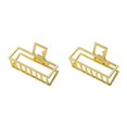 thumbnail image 1 of maskred Fashion Claw Clips Large Simple Style Handy Simple Style Sturdy Exquisite Accessories Barrettes for Women Gold/Rectangle 2Set, 1 of 6