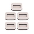 thumbnail image 1 of 5 Pcs Felt Caster Cup Rectangle Concave Office Chair Roller Fixing Pad Furniture Wheel Caster Cup for Hardwood Bean Color, 1 of 5