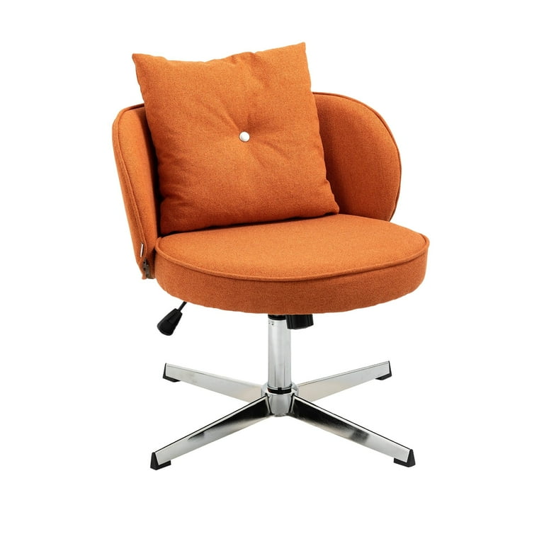 Orange swivel desk chair sale