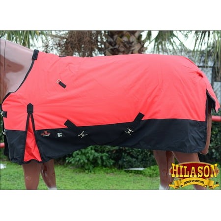 HILASON 1200D RIPSTOP WATERPROOF POLY TURNOUT WINTER HORSE BLANKET RED