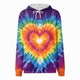 thumbnail image 4 of Godom Women's Hoodies Long Sleeve Sweatshirts Drawstring Pullover Tops with Pocket Casual Tiedye Gradient Print Hooded, 4 of 6