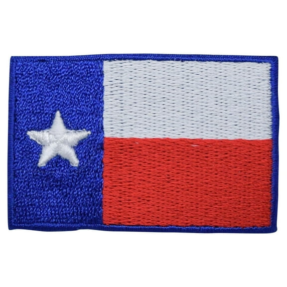 Texas State Flag - Blue Border - Iron on Applique/Embroidered Patch