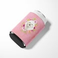 thumbnail image 3 of Bichon Frise Pink Flowers Can or Bottle Hugger, 3 of 5