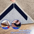 thumbnail image 1 of Rug Grippers  16 pcs Double Sided Washable Removable Anti Curling Corner Carpet Gripper  Non Slip Renewable Adhesive Rug Tape, 1 of 7