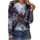 thumbnail image 1 of Blusa de camiseta estampada de manga larga con cuello redondo informal a la moda para mujer Pompotops  FGAJ3402, 1 of 3
