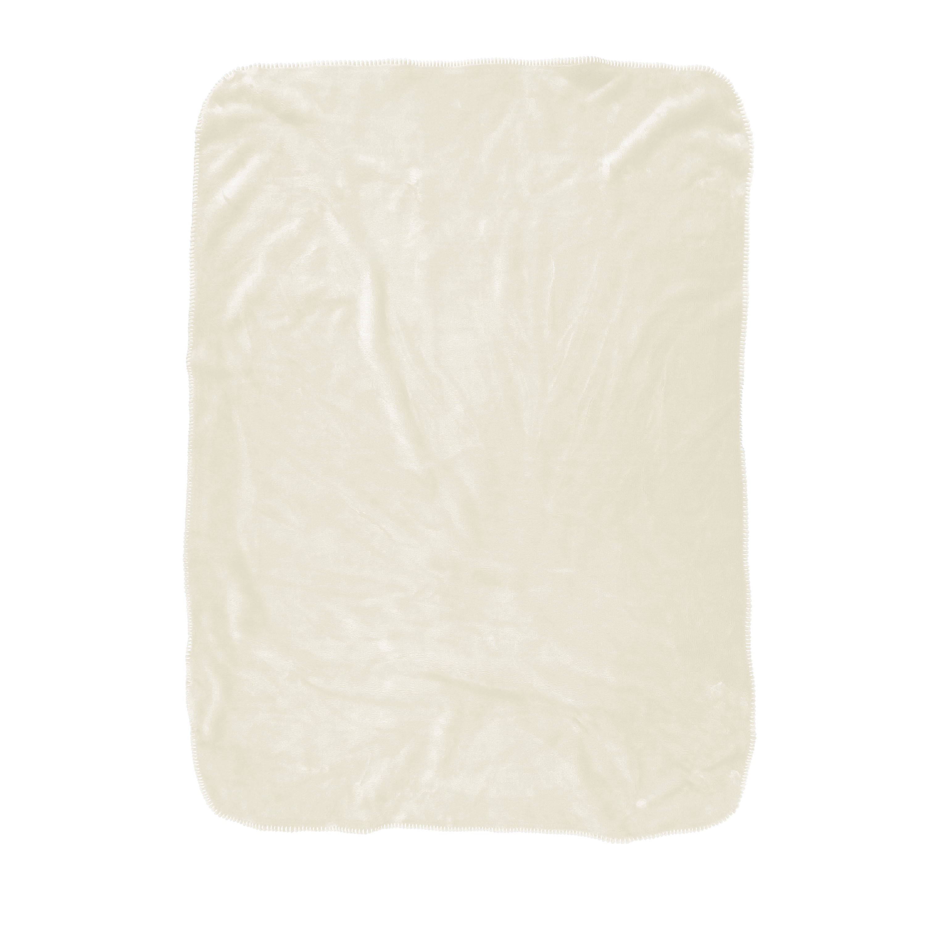 American Blanket Company Luster Loft Whip Stitch Infant Blanket Softest Cream 30in x 40in Unisex