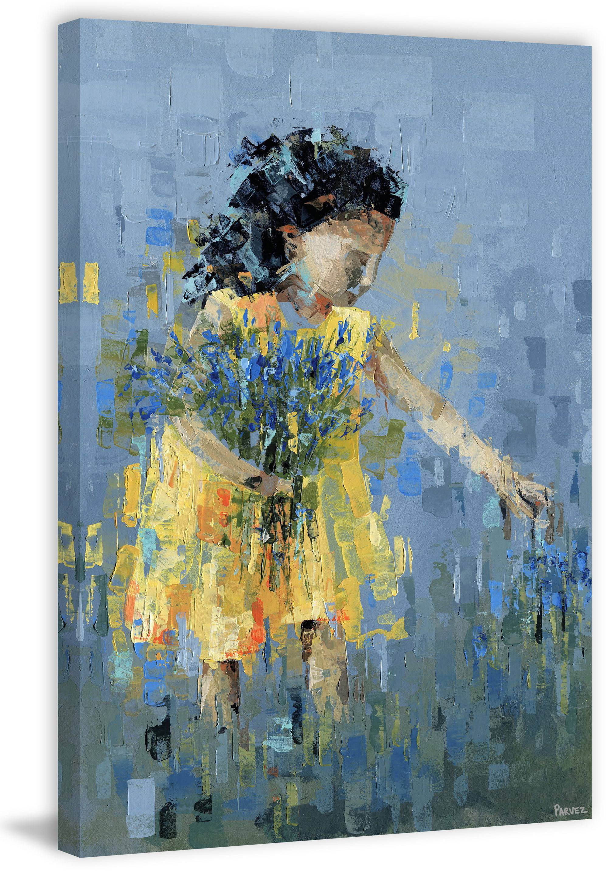 Parvez Taj Flower Picking Canvas Wall Art