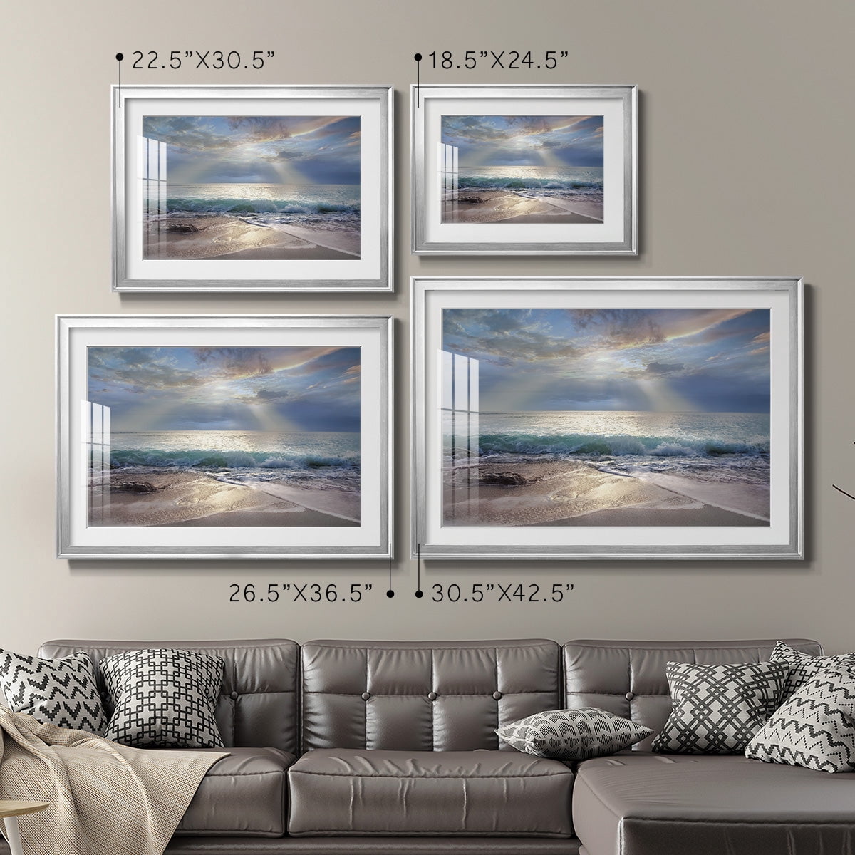 Aqua Blue Morning Premium Framed Print - Ready to Hang