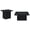Black - 2-Piece, variant on Devar 2-piece Square Coffee and End Table Set Dark Pine