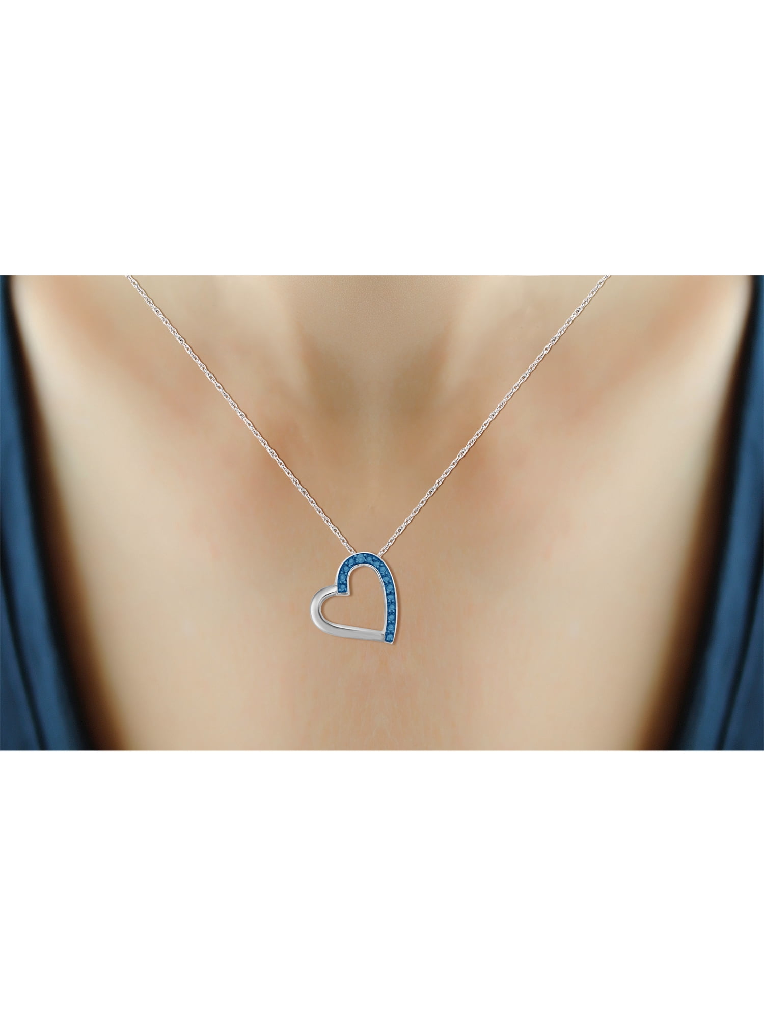 JewelersClub Blue Diamond Accent Sterling Silver Heart Pendant, 18"