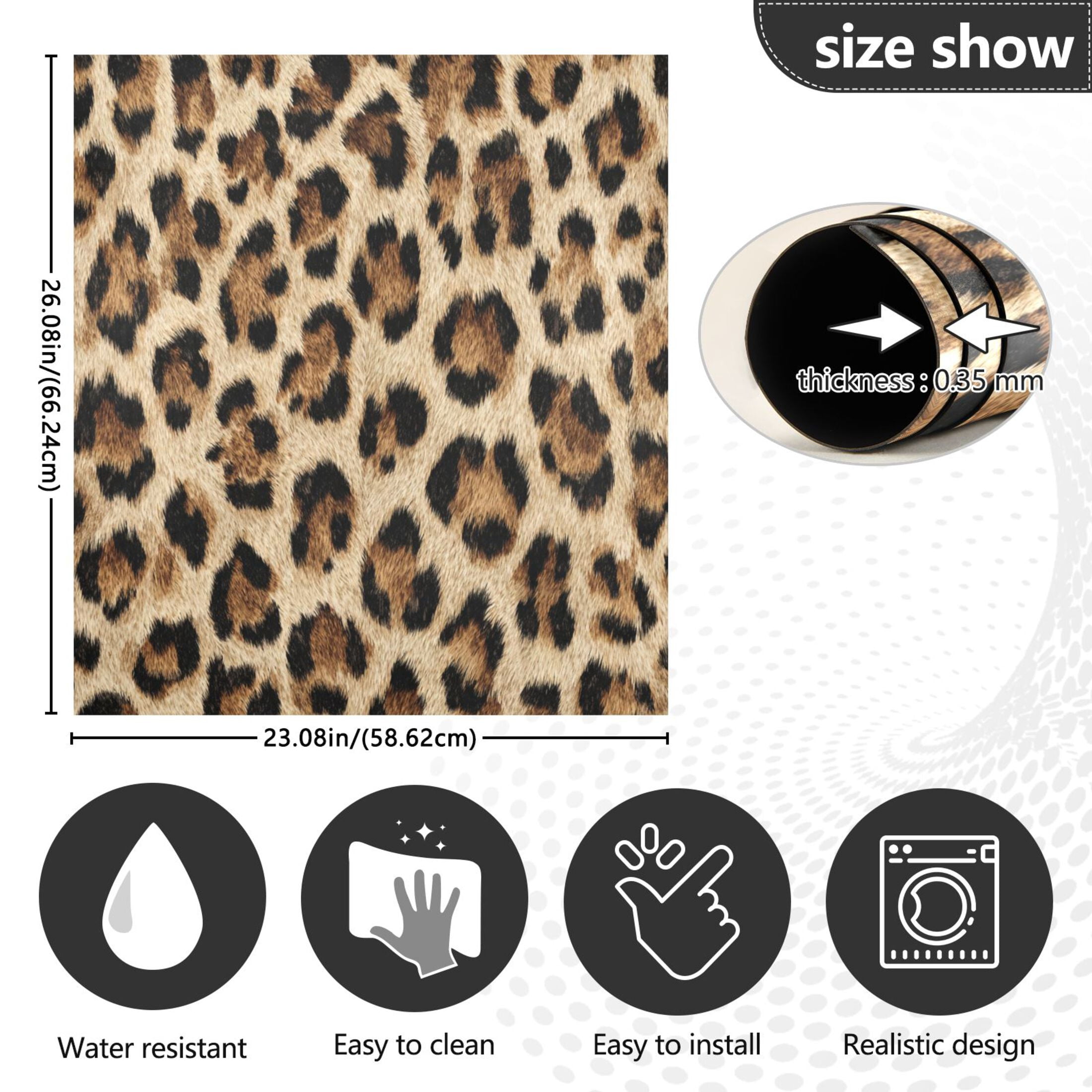 Dishwasher Sticker Magnetic Dishwasher Sticker Magnetic Decorative Sticker Refrigerator Sticker Dishwasher Decorative Stickers Leopard Pattern