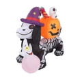 thumbnail image 1 of Decoración inflable para patio de Halloween, 1,6 m, para hogar, con forma de cachorro esqueleto inflable y luz para jardín, fiesta al libre., 1 of 9