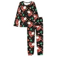 thumbnail image 2 of Renewold Marry Christmas Pajama Family Matching Set Long Sleeve Scoop Neck Santa Snowflake Sleepwear 2 PCS Men Casual Athletic Jogger Walking Outfits Size 2XL, 2 of 5
