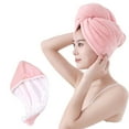thumbnail image 2 of Zeceouar Hair Towel Wrap for Women Quick Dry Soft Absorbent 10 X 26 Inches Hair Wrap Towels With Double Button Frizz Hair Turbans for Curly Long Thick Hair, 2 of 8
