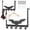 bat, variant on FYJUCPA Halloween Over The Door Hooks, 2Pcs Metal Bat/Cobweb Style Behind Door Hanger Rack No Drilling Wall Mounted Towel Holder for Bathroom