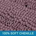 thumbnail image 3 of 2 Piece Bathroom Set Mauve/Rose Bathroom Rugs Ultra Thick and Soft Texture Chenille Plush Striped Floor Mats Hand Tufted Bath Rug with Non-Slip Backing(20" x 32"/17" x 24"), 3 of 6