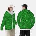 thumbnail image 6 of Fotbe Green Glitter Men's Women's UPF 50+ Sun Protection Jacket Hooded Cooling Shirt with Pockets Hiking Outdoor Performance-, 6 of 9