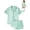 Z-Mint Green, variant on UVN Pajamas Sets for Women Short Sleeve Button Down Tops and Shorts 2 Piece Outfit Soft Satin Silk Pjs Sleepwear Loungewear