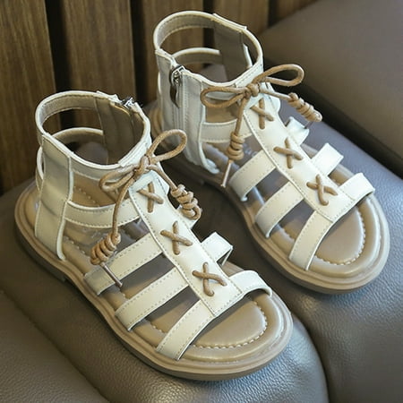 

Gubotare Toddler Girl Sandals Baby Girl Sandals Comfort Summer Outdoor Casual Beach Shoes First Walking Shoes (Beige 2)