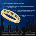 thumbnail image 2 of Gem Stone King Men's 10K Yellow Gold White Lab Grown Diamond and Black Diamond Satin Finish Wedding Band Ring for Men | 0.61 Cttw | Available in Size 7, 8, 9, 10, 11, 12, 13 | Size 7, 2 of 4