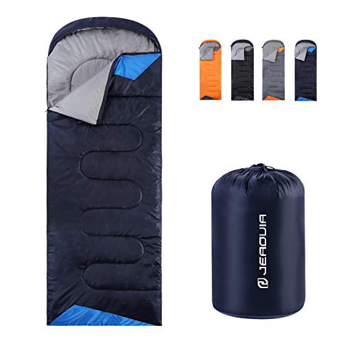 Lightweight Backpacking Sleeping Bag 40 Degrees  Camping Big Tall Warm Pad 