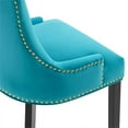 thumbnail image 3 of Modway Viscount 19" Modern Performance Velvet Dining Chair in Black/Pink, 3 of 9